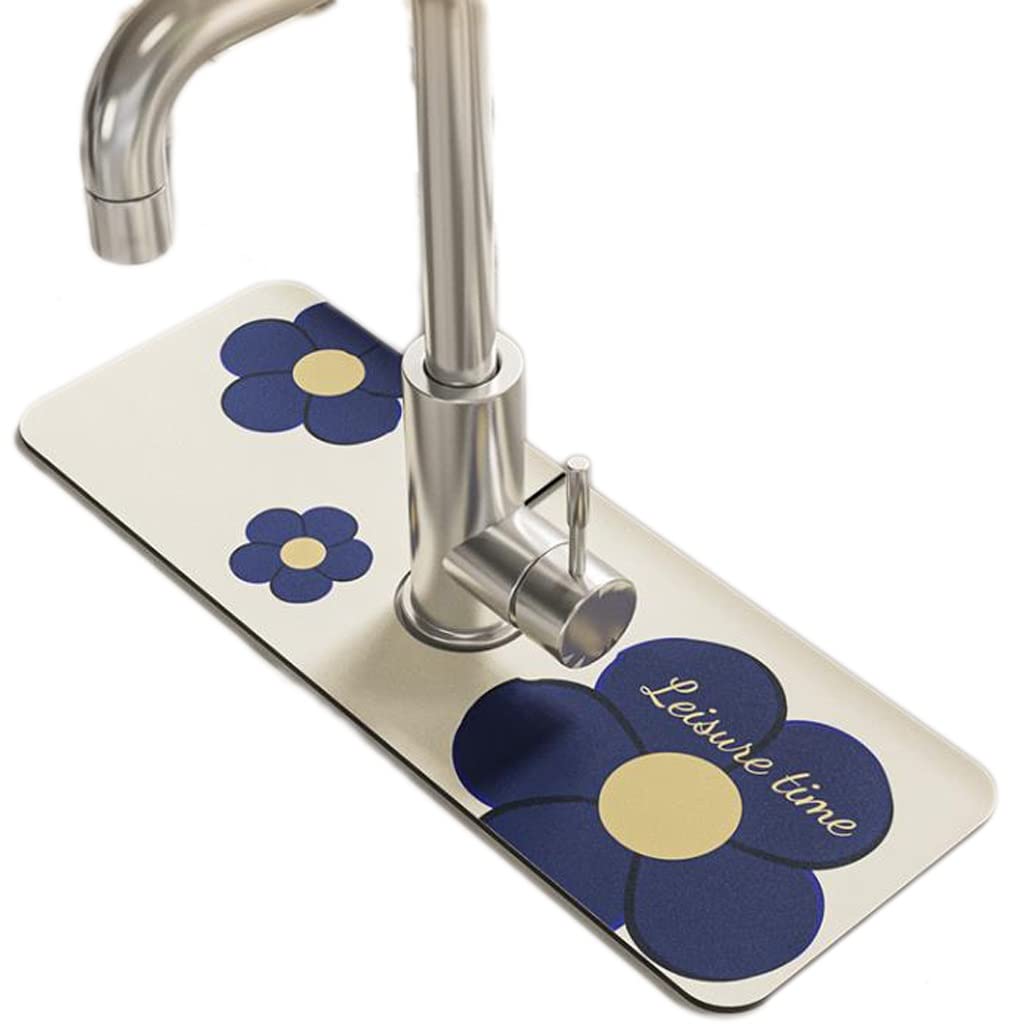 Tapis de drainage cuisine et salle de bains en terre de diatomées XMING pour comptoir propre