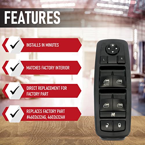 image for AA Ignition Driver Side Master Power Window Switch - Compatible with D