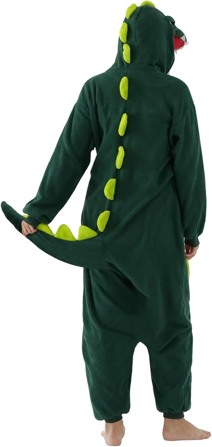 Adult Onesie Pajamas, Animal Halloween Costume Plush One Piece Cosplay Suit for Women Men Couples Sleepwear - Image 2