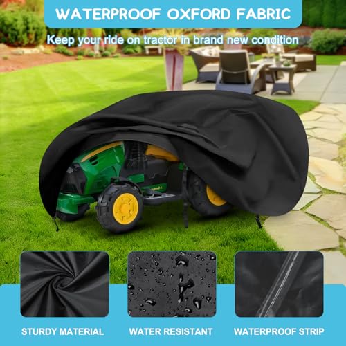 Image of Kids Ride On Toy Tractor Cover, 70 inch x 28 inch x 26 inch Outdoor Waterproof Cover