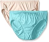 Ellen Tracy Women's 2 Pack Microfiber Hi Cut Brief Panty