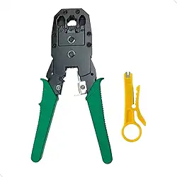 Alicate Crimpador E Desencapador Cabo De Rede Rj45 Rj11 Descascador Cat5 Cat6 Mundo Compras