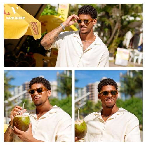 VANLINKER Trendy Square Sunglasses for Women Men Fashion Retro Style VL98193