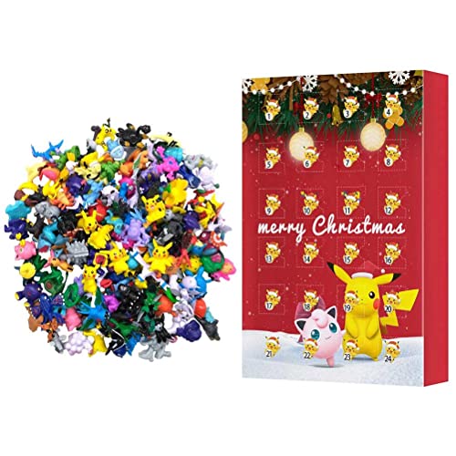 ZMOO Calendario de Adviento de Navidad 2022, 24 Uds. Caja de Regalo Sorpresa con Figuras de Pokémon Calendario de Adviento niños Cover