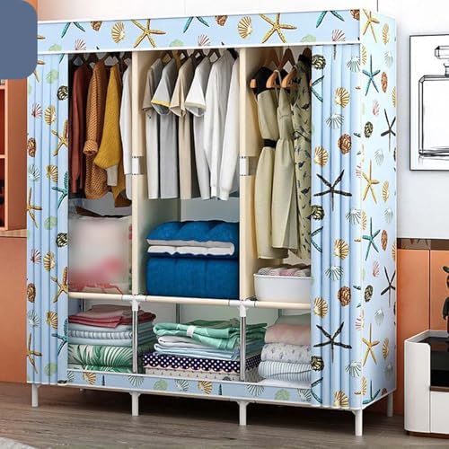 Cloth Wardrobe Portable Wardrobe Cloth Wardrobes for Bedroom Clothes Storage Organiser with Hanging Rail Storage Cupboar