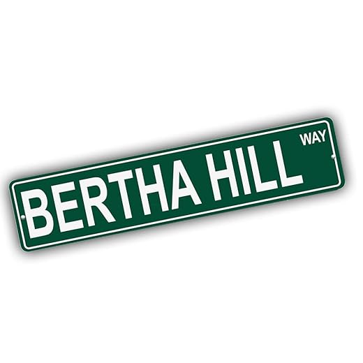 Idaho Mountains Pick Your Mountain Compatible/Replacement for Bertha Hill United States Mountain Aluminum Metal Tin Street Sign Style Home Decor For Man Cave Poker Tavern Game Room