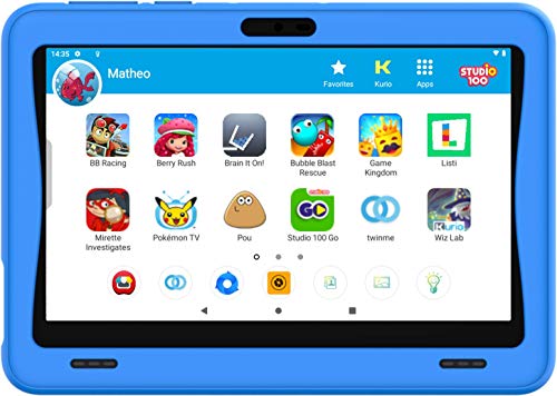Kurio Tab Ultra Studio 100 - Kindertablet Blauw - Spatwaterproof - Beschermende Bumper - 7 Inch Scherm