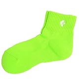 [コンバース] CONVERSE ソックス 靴下 キッズ レディース 派手 カラフル スポーツ ソックス ショート クルー ソックス バスケットボール ミニバス ネオンカラー（23-25cm、ライム）