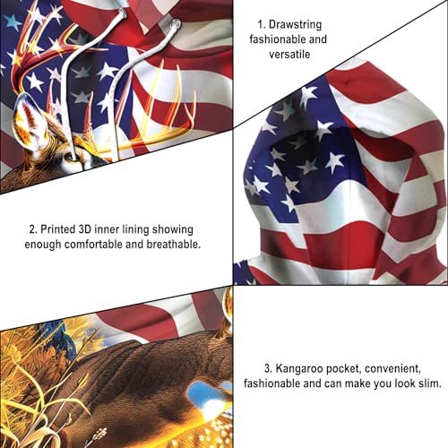 Image of PriAmi Custom Camo Hoodie for Women, 3D Pullover Hunting Sweater Gift