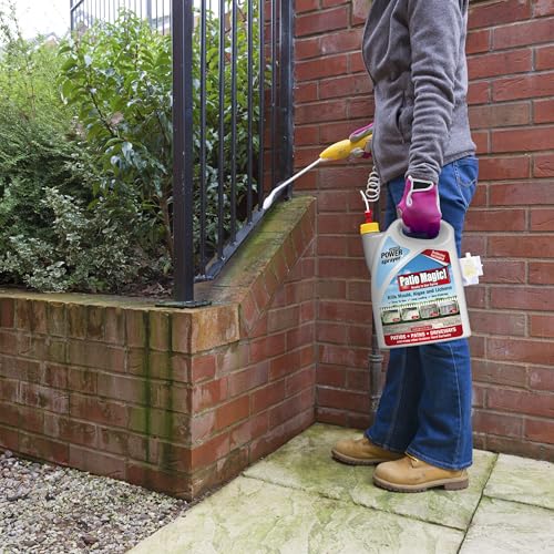Patio Magic! Battery Power Sprayer: Ideal for Patios, Paths and Driveways (Kills Algae and Lichens), 5 Litres (Package may vary)
