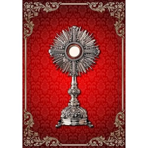 Ancestrad Balconera Corpus Christi (70x100cms) | Decoración Religiosa Corpus para Balcones y Ventanas | Balconera Religiosa Reliquia Corpus (Rojo)