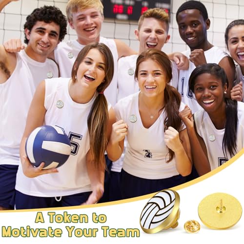 Image of Tondiamo 24Pcs Sports Lapel Pin for Team Gift 3 /4 inch Brooch Decor