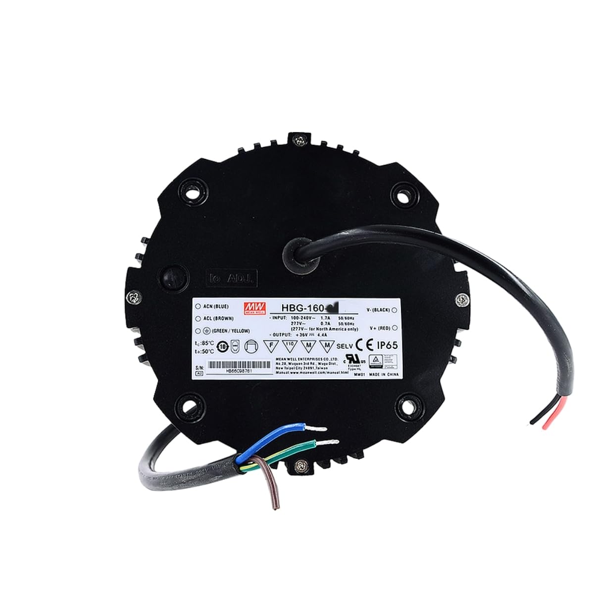 Alimentation à découpage HBG 160W anti-scintillement IP67 gradable