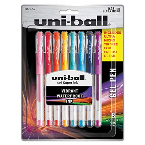 Stylo gel ultra micro 0,38 mm uni-ball fini les bavures sur vos carnets de notes