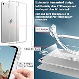 EspZanthic Etui dla iPad (A16) 11./10.Generacja (2025/2022) z Pencil Uchwyt, Wyczyść Przezroczysty Tył Obudowa Podstawkę Odporna na 6 w 1 Kąty Widzenia Obudowa Tabletu Case