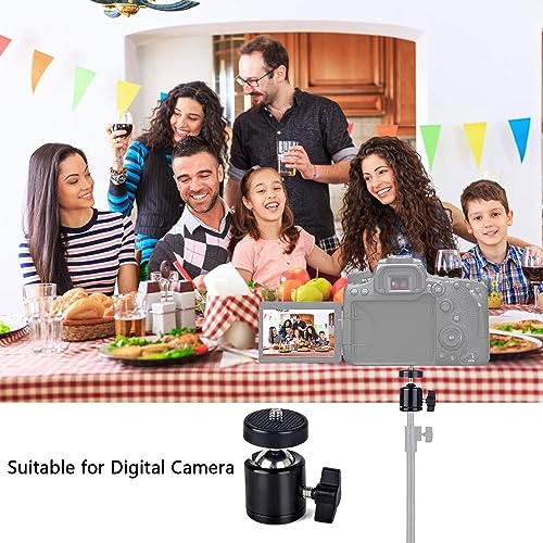 Image of Barbet Swivel Mini Ball Head 1 /4 inch Screw 360 Degree Aluminium Alloy Body Rotating Swivel Mini Tripod Ball Head with 1 /4 inch Screw Thread Base Mount for DSLR Camera Camcorder Accessories (Pack of 1)