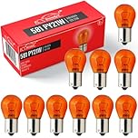 Xtremeauto X10 581 PY21W Bulbs - Car Indicator Bulbs, X10 12V Indicator Bulbs Orange Amber Bayonet 21W Car Lights Indicators Bulb 12 21W Bulb Orange Indicator Bulbs 12V