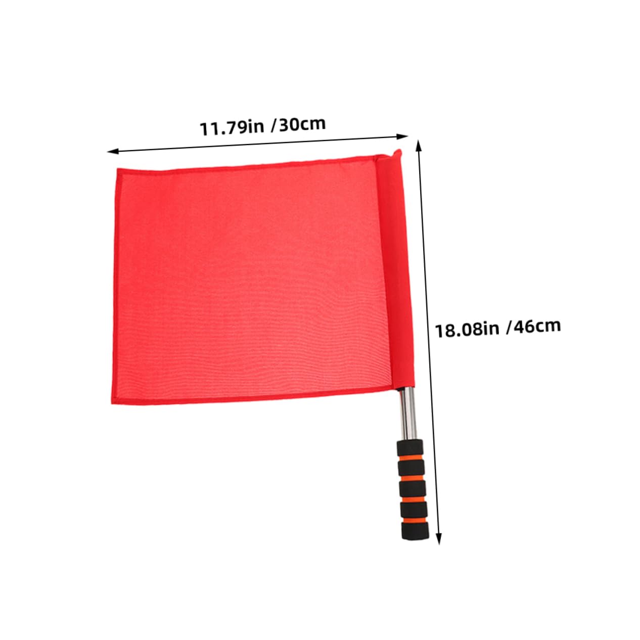 WOONEKY 6 Piezas Señales para Árbitro con Mango Antideslizante de Esponja Banderas Oficiales Rojas y white para Jueces de Campo y Líneas Equipamiento Profesional para Voleibol Fútbol y