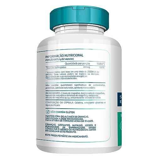 3Un Magnesio Dimalato 500mg 360Cáps 100% Puro alta Concentração Kit 6 Meses