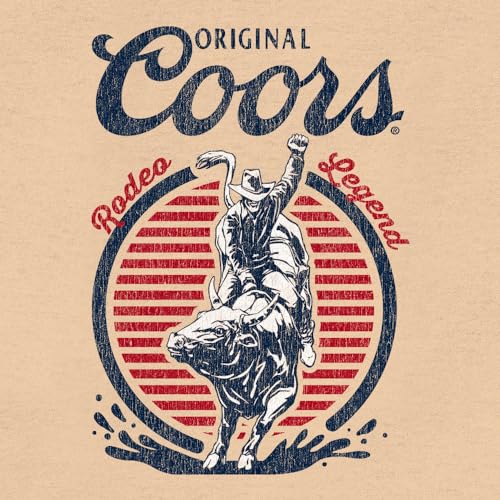 Tee Luv Men's Original Coors Rodeo Legend Double Sided Beer Logo Shirt4