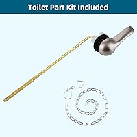 Vista 5 de Hygie Rinse Kit de repuesto de mango de inodoro de metal, ajuste frontal universal, palanca de inodoro compatible con estándar americano/Glacier