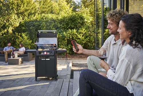Char-Broil Smarter Gasgrill Evolve Gas, 90-370°C, App Control, Reinigungsfunktion, Kerntemperaturfühler, digitales Display - Ideal für draußen, Garten, Terrasse