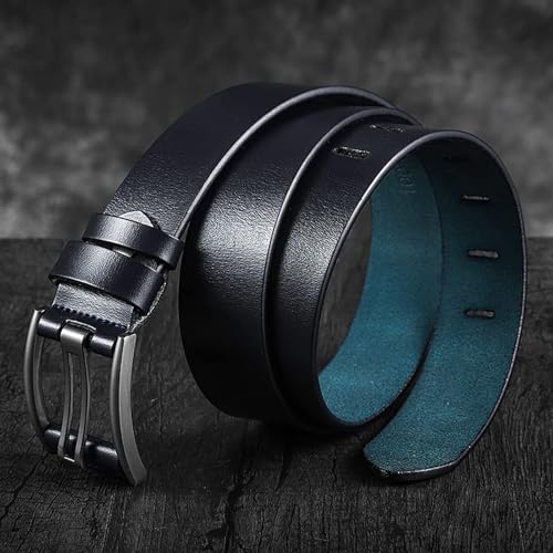 Male Genuine Leather Belt Pin Buckle Reversible Belt, Leather Work Business Pant Belts, Casual Waistband for Daily4