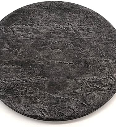 Unique Concrete Lazy Susan, Handcrafted, Made in The USA, Cement Turntable, Home-Decor (Black, 24")