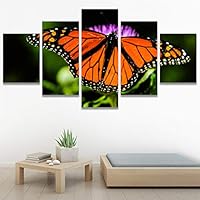SIGNWIN 5 Panel Canvas Wall Art Open Wings for Home Decorations Ready to Hang - 60