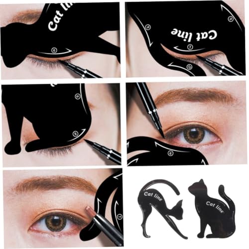 Plantilla de Deluxe para Delineador de Ojos con Forma de Gato, 2 Piezas miniatura 5
