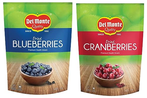 Image of Del Monte Dried Blueberries, 130g & Dried Cranberries, 130g