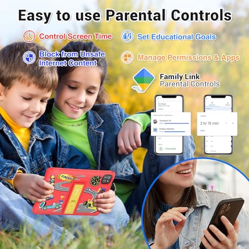 Image of Contixo 10 inch Kids Tablet - K103 Android Learning Tablet with Exclusive 80 Disney Storybooks (Value $350), 32GB Storage, WiFi, Parental Controls & Kid-Proof Case - Red