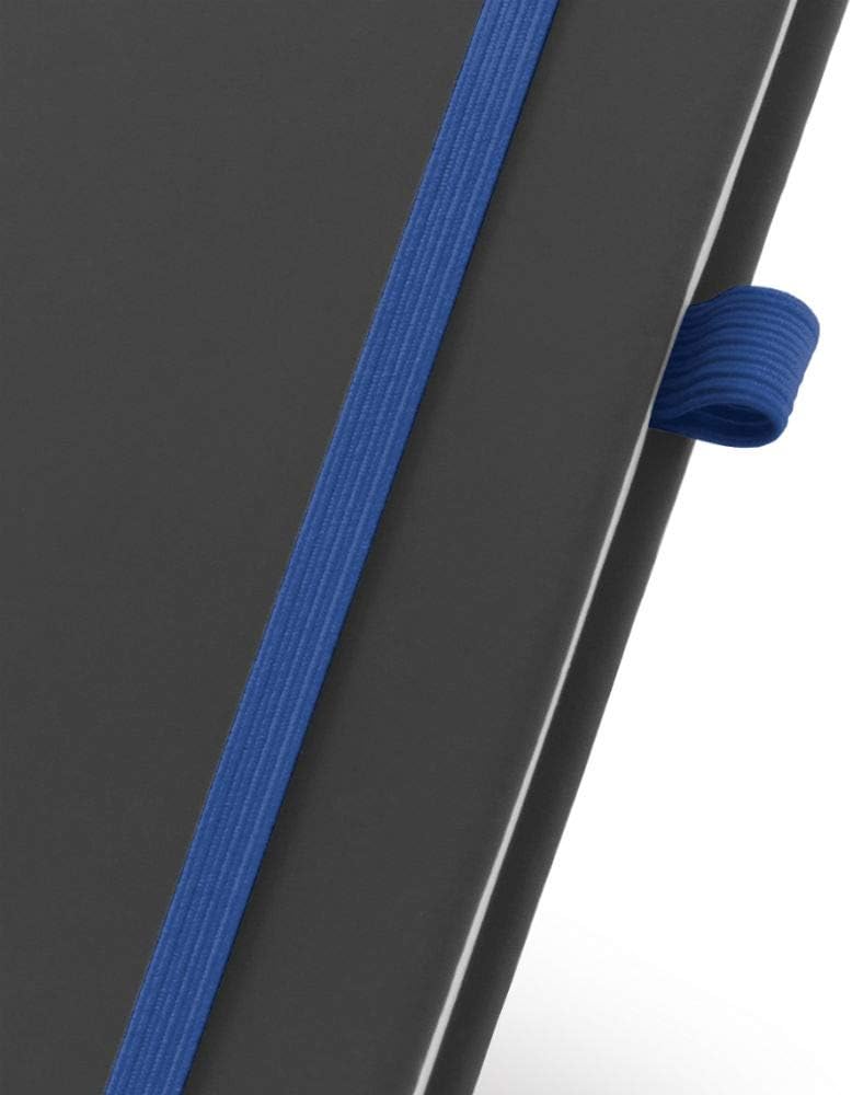 Caderneta de Anotações 9x14cm 80 Folhas Pautadas (Preto e Azul)