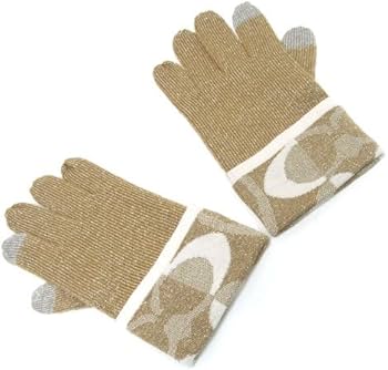 ❤️お値下げ新品COACH コーチ カーキレザー　手袋　サイズ7.5❤️ Amazon.co.jp: [コーチ] アパレル (手袋) F83721 カーキ×シルバー KH