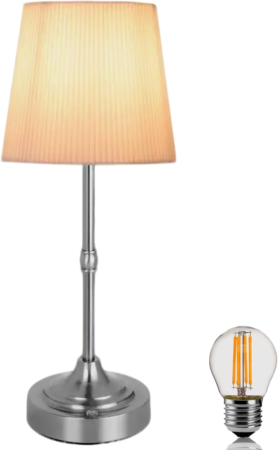 Cordless Table Lamp, Rechargeable 3-Level Dimmable LED Touch Desk Lamp with 5200mAh Battery Portable Vintage Table Light for Bedside, Outdoor Parties, Kitchen Counter, Home Decor (Gold)