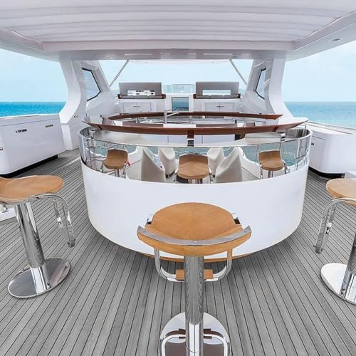 EVA-Teak-Terrassendielen, Bootsboden, Multifunktionsmatte, Schaumstoff, Marine, Rutschfest und Selbstklebend, Künstlicher Teppich, Kühler für Motorboot, Wohnmobil, Yacht, Kajak, Badeplattform