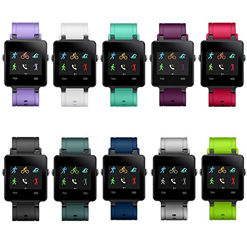 QGHXO Band for Garmin Vivoactive, Soft Silicone Replacement Watch Band for Garmin Vivoactive/Vivoactive Acetate (No Tracker, Replacement Bands Only) (10PCS Bands)
