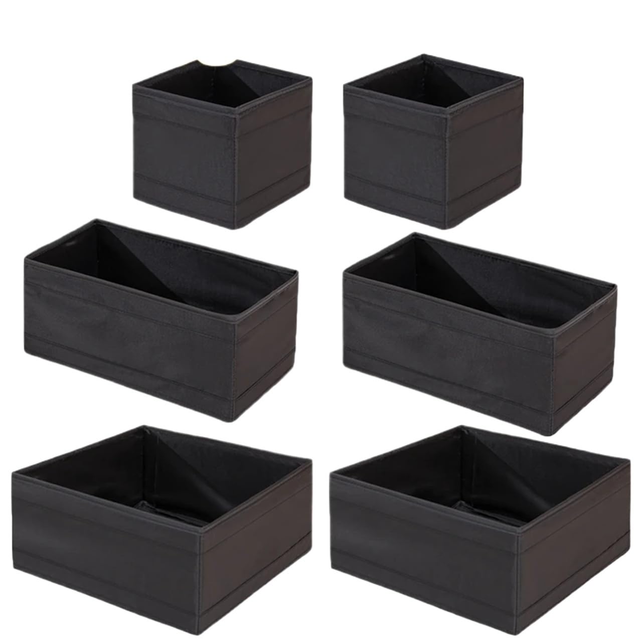 Conjunto de organizadores cajones tela Oxford, organizador almacenamiento ropa interior(6PCS White Set)