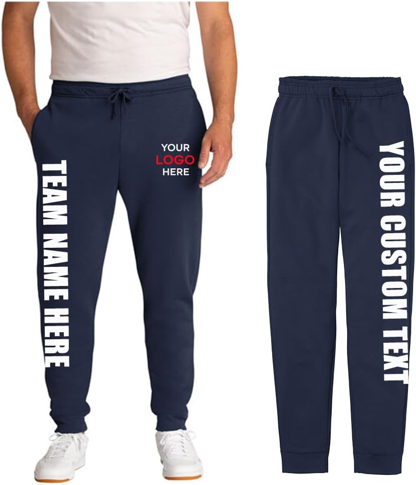 Custom Core Fleece Jogger | Add Your School, Team Name or Logo | Soft Cotton-Poly Fleece | for Spirit Wear & Athletics 78J
