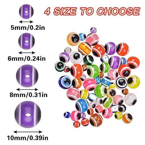 Fishing Eye Beads Fishing Bait Eggs Kit Assorted Fishing Line Beads Plastic Round Mixed Color Beads For Fishing Lures Carolina Rigs Taxes Rigs Slip Bobbers Rigs Diy Kit (200Pcs 6Mm Mix Beads) #TOP1