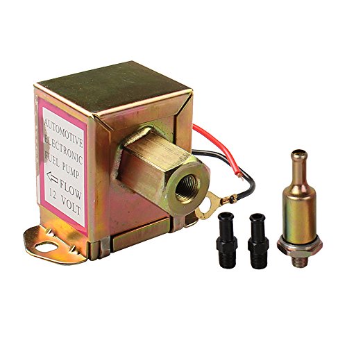 Universal Electric Fuel Pump RH-EP014 / 4-7psi / 2.5-4 psi, Square Fuel Transfer Pump - Black (2.5-4psi (Old Square Fuel Pump))