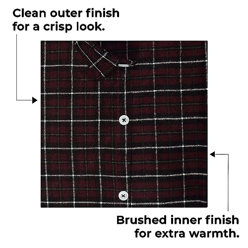 Image of GHPC Cottswool Winter Wear Woolen Windowpane Checks Full Sleeves Regular Fit Formal Shirt for Men