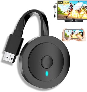 4K Wireless HDMI Display Dongle Adapter 1080P, WiFi Streaming Movies, Shows Receiver for i-Phone, i-Pad, Android, Tablet, Laptop, Window to HDTV/Monitor/Projector, Compatible Miracast, Air Play, DLNA