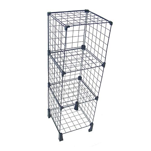 Balcão Estante Aramada Preta Aço Expositor 3 Nicho 0,3x1,0