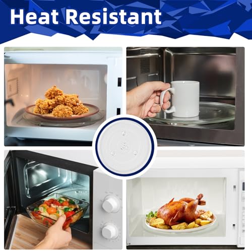 Image of 12.75 inch Microwave Glass Plate compatible with GE WB49X10129 WB49X10067 replacement for 12.75 inch LG Microwave Turntable Plate 1B71961H 3390W1A027A Whirlpool WP8172138