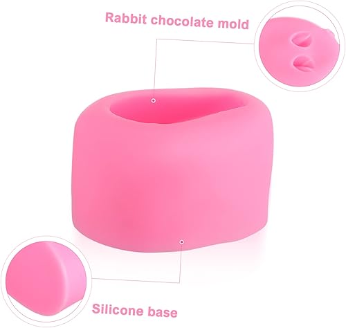 Miniatura 4 de NOLITOY 15 piezas de moldes de pudín para hornear postres, pudines, suministros de caramelos, loción decorativa de conejo, moldes de pastel de