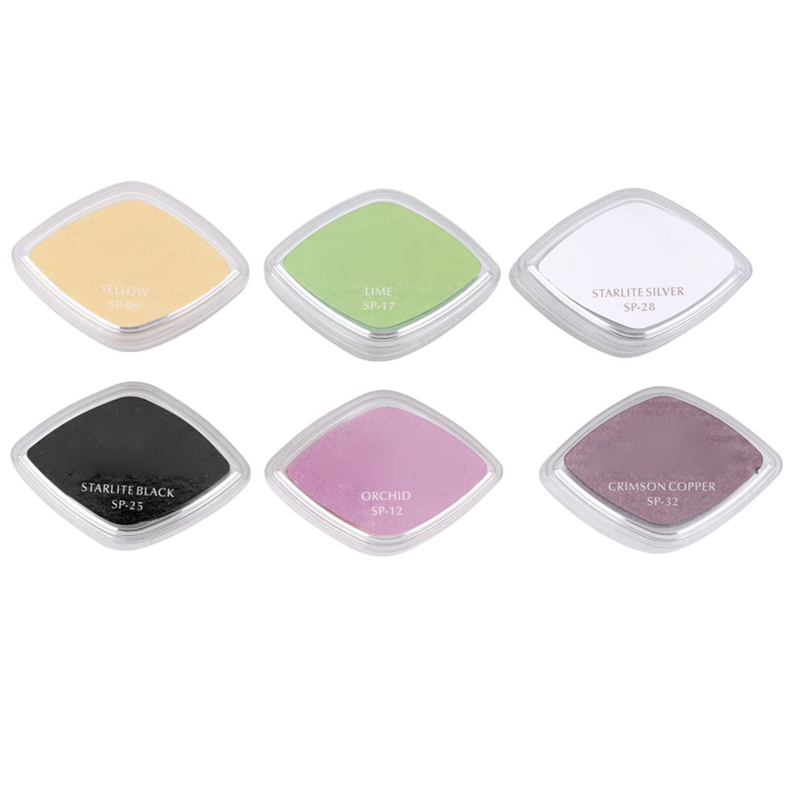 Tampone di inchiostro a 6 colori Tampone per timbro manuale a forma di occhi di gatto fai-da-te per molteplici scopi
