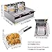 WeChef Commercial Deep Fryer 24L 5000W with Dual Tank Baskets Stainless Steel Electric Countertop Fryer for Restaurant Bar