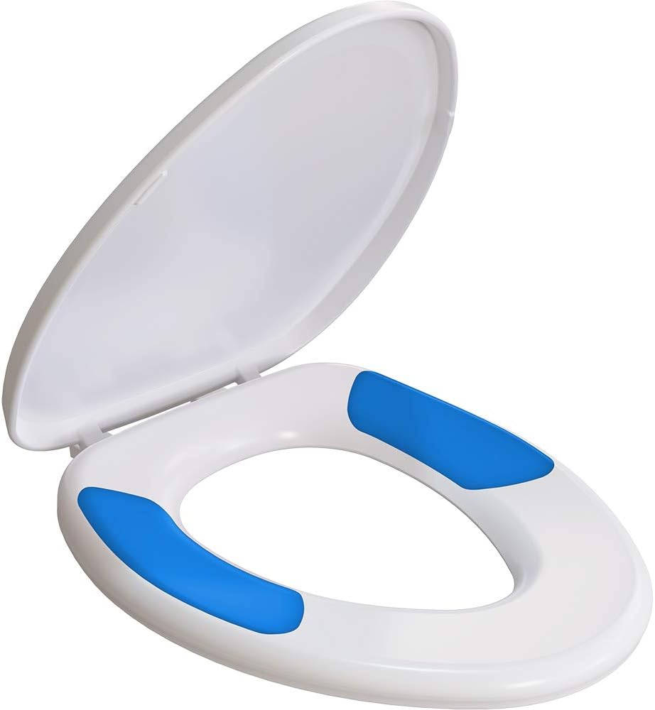 Mayfair 1870FZ 000 TruComfort Elongated Toilet Seat with Inserts Provides Comfort and Relieves Pressure Points, White