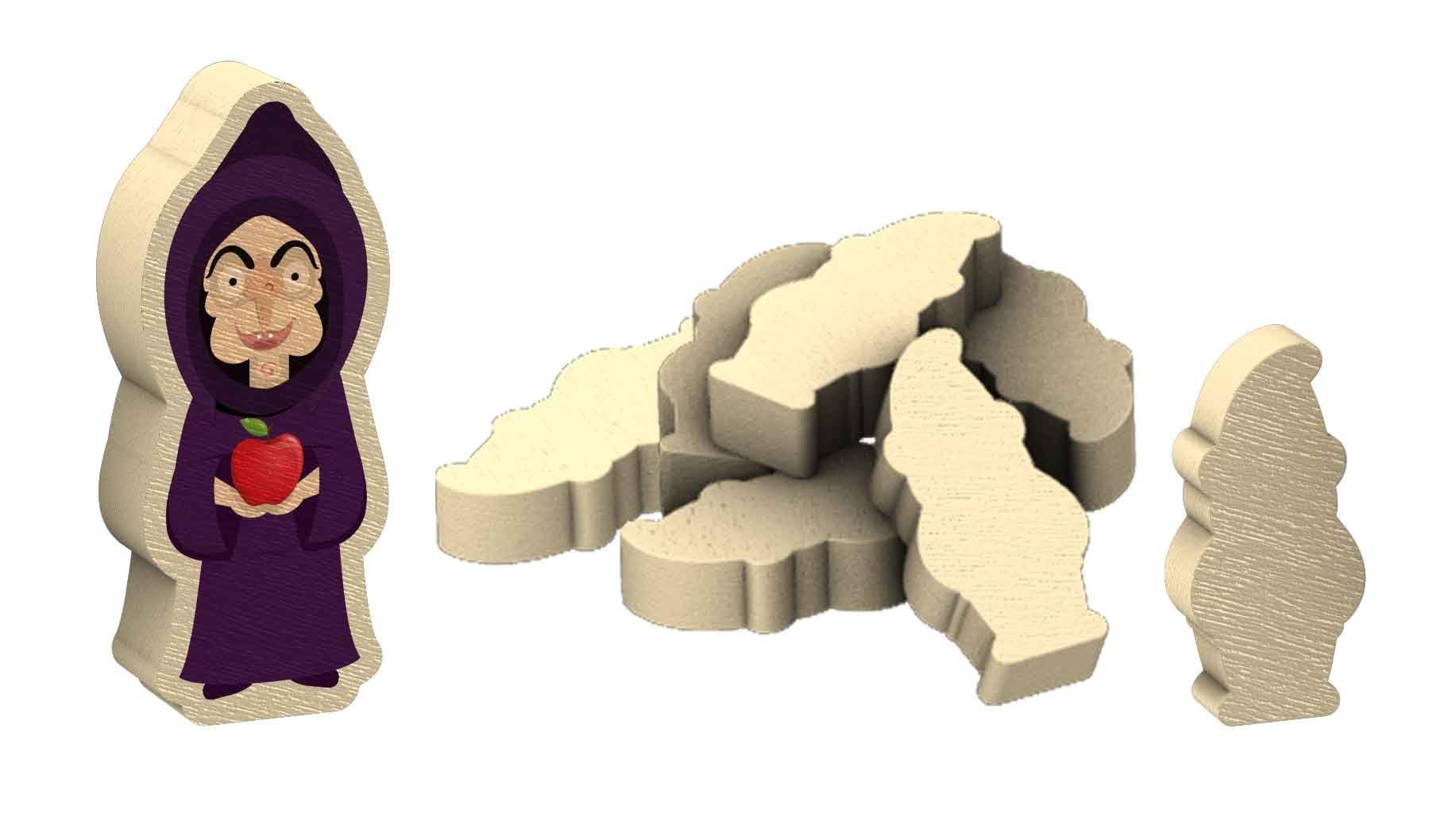 Biancaneve e i sette nani. La regina si avvicina! I miei primi giochi di società. Con casetta 3D da costruire. Con 8 pedine di legno. Con 2 tabelloni. Con 49 Carte